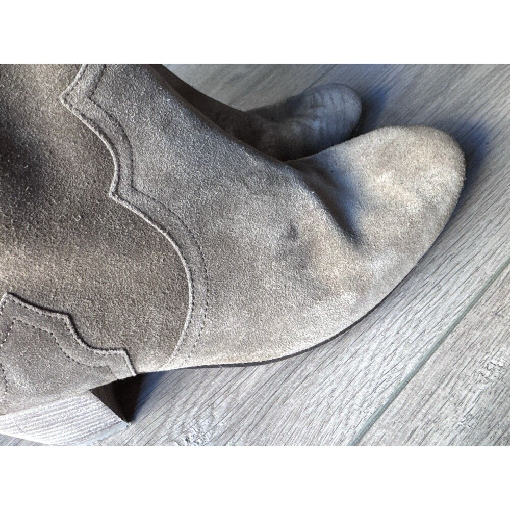 Isabel Marant Suede Western Ankle Boots Taupe Size 39 Made in Italy Women’s 8 - Picture 3 of 16